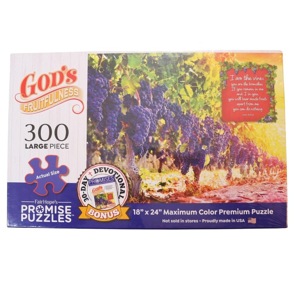 Fair Hope's Promise Puzzles God's Fruitfulness 300 Large Piece Puzzle Sealed